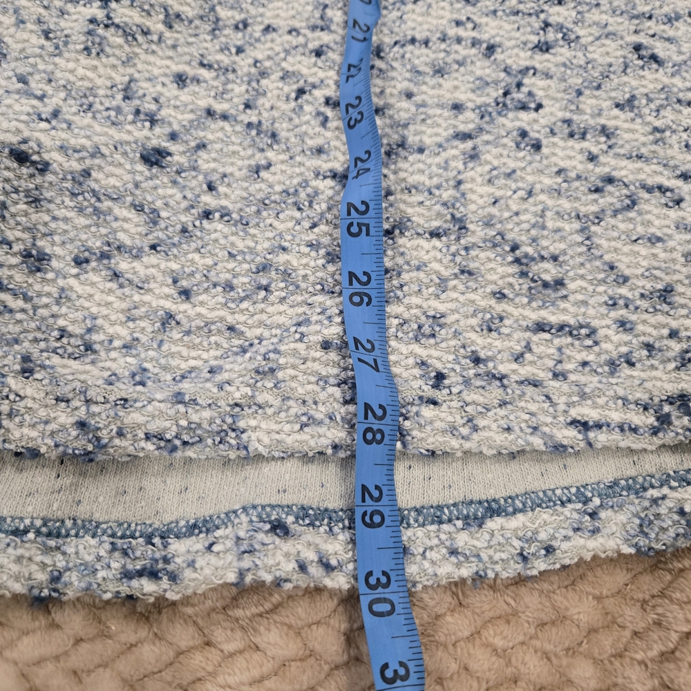 Free People XS/S Blue Speckled Cowl Neck Oversized Cozy Sweater - Picture 11 of 13
